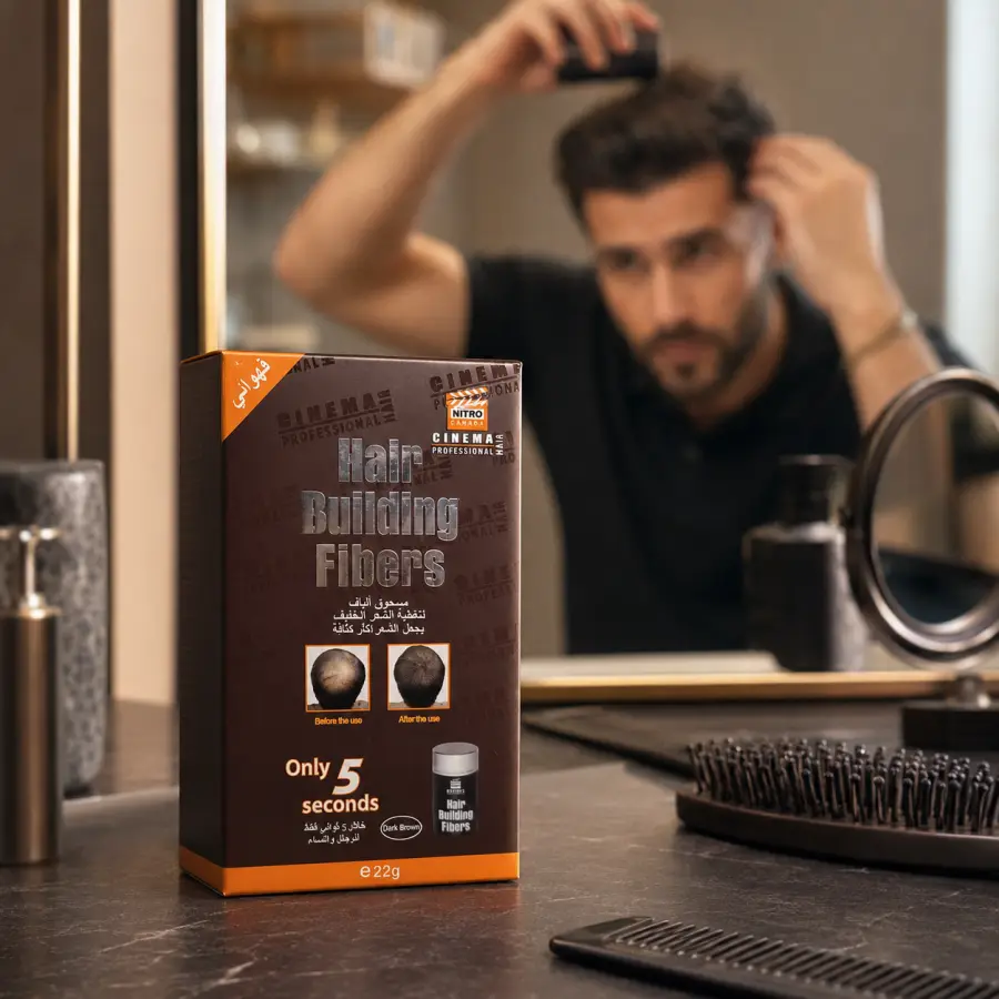 Fibra për shumimin e Flokëve, Hair Building Fibers Dark Brown - Nitro Canada 22g
