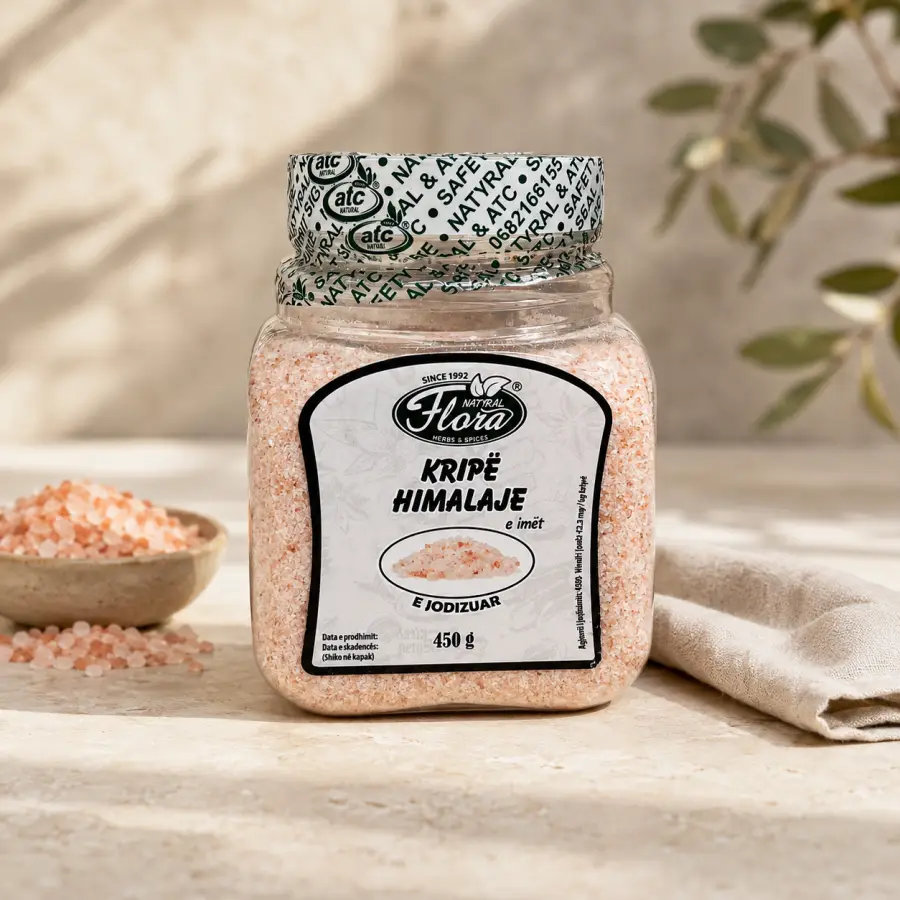 Kripë Himalaje e Imët, e Jodizuar – 450 g