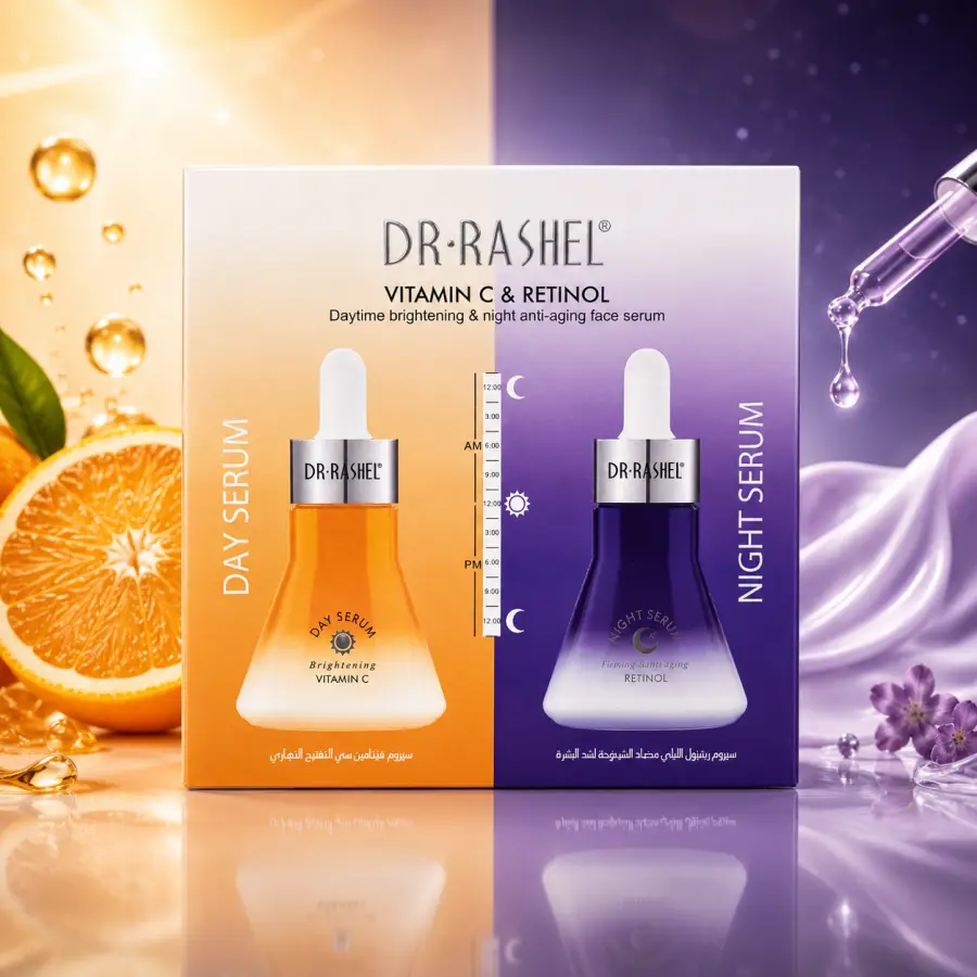 Vitamin C & Retinol, Day & Night Serum Set, Duaje Fytyren Tende